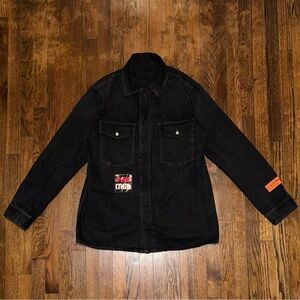 Heron Preston “Стиль” Logo Patch Denim Jacket ‘Black’